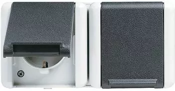 Jung SCHUKO-Zweifach-Steckdose (WG 800 8220 WTS)