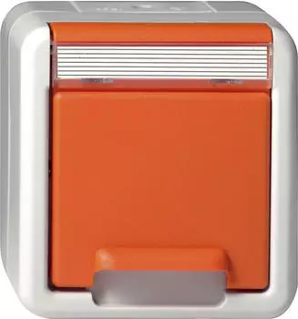 Gira 4440309 Schutzkontakt-Steckdose KD + BSF WG AP Orange