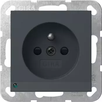 Gira 448928 Steckdose Erdstift LED-Leuchte + Shutter System 55 Anthrazit