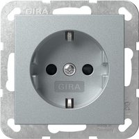 Gira 445326, Gira 445326 SCHUKO-Steckdose mit Shutter System 55 Farbe Alu