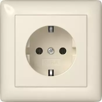 Gira 444001 Schutzkontakt-Steckdose Vollpl. Standard 55 Cremeweiß
