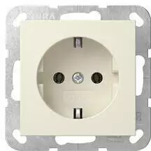 Gira 446601 Schuko-Steckdose 16 A 250 V ohne Befestigungskrallen System 55 Cremeweiß
