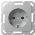 Gira 446626 Schuko-Steckdose ohne Befestigungskrallen System 55 Aluminium