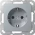 Gira 446626 Schuko-Steckdose ohne Befestigungskrallen System 55 Aluminium