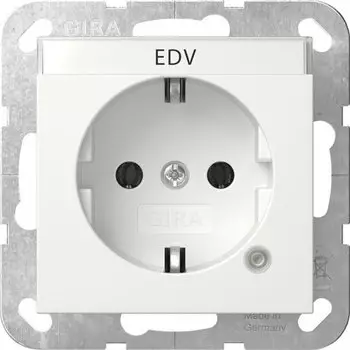 Gira 445203 Schuko-Steckdose Kontrollleuchte + BSF System Wei&szlig;