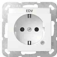 Gira 445227 SCHUKO-Steckdose 16 A 250 V~ mit Kontrolllicht und Beschriftungsfeld