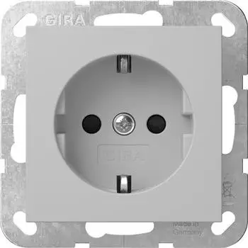 Gira 4183015 Schutzkontakt-Steckdose Shutter SRK System 55 Grau matt