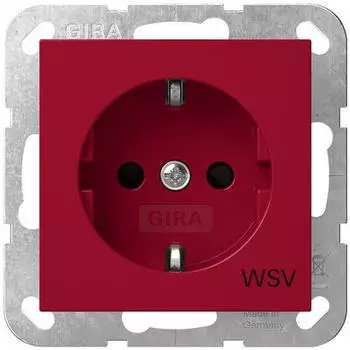 Gira 4453108 Schuko-Steckdose SH WSV System 55 Rot