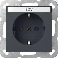 Gira SCHUKO-Steckdose 16 A 250 V~ mit Beschriftungsfeld (anthrazit)