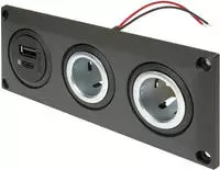 Einbausteckdose Mit Usb-c/a Doppelsteckdose + 2 Powersteckdosen Belastbarkeit Strom