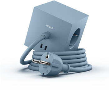 Avolt Square 1 Mehrfachsteckdose USB-C 30W 1,8 m shark blue
