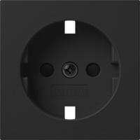 Gira 4921005, Gira 4921005 Abdeckung SCHUKO-Steckdose mit Shutter System 55 Schwarz