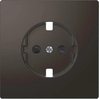 Merten MEG2330-6034 Zentralplatte f&uuml;r SCHUKO-Steckdosen-Einsatz Ber&uuml;hrungsschutz Anthrazit System Design MEG23306034