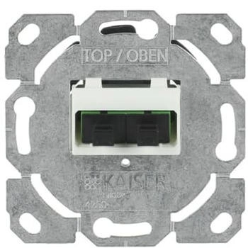 Busch-Jaeger 0244/22 Glasfaser Anschlussdose SC UP 2fach silber (2CKA000230A0487)