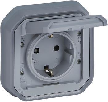 Legrand 069833L Plexo New FRUP Schutzkontakt-Steckdose Schraubklemmen (SK) EB IP44 IK08 Grau 1