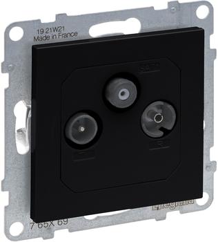 Legrand 765369 SEANO Enddose TV-R-SAT für HD-TV in der Farbausführung Schwarz lackiert 1
