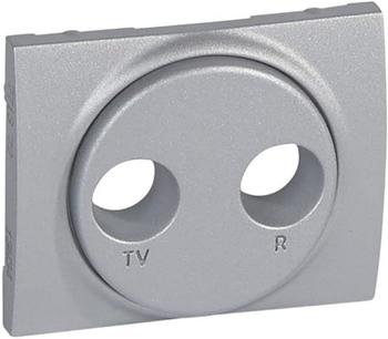 Legrand 771372 Abdeckung Antennen-Steckdose 2-Loch TV-R System Galea soft aluminium 1