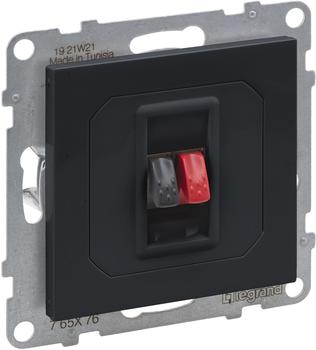 Legrand 765476 SEANO Lautsprecher-Anschluss 1-fach mit Federklemmen (Rot/Schwarz) 1-fach AN 1