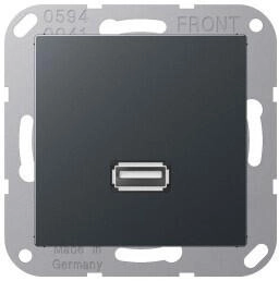 Jung MAA1122ANM Multimedia-Anschlusssystem USB 2.0 Serie A anthrazit matt