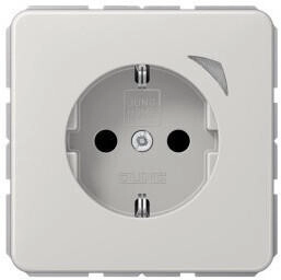 Jung BTCD1521SELG HOME SCHUKO® Steckdose Energy 16 A 250 V ~ mit Funktionsanzeige SAFETY+ Serie CD lichtgrau