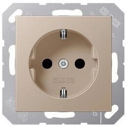 Jung A1521CH SCHUKO®-Steckdose 16 A 250 V ~ Schraubklemmen Duroplast lackiert Serie A champagner