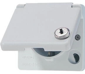 Jung 620WSLOT Oberteil f&uuml;r SCHUKO&reg;-Steckdosen mit Sicherheitsschloss WG 600 grau