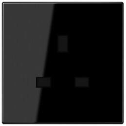 Jung LS3521SW Steckdose British Standard 13 A 250 V ~ Schraubklemmen mit Berührungsschutz Duroplast Serie LS schwarz