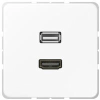 Jung Mutimedia-Einsatz HDMI / USB (alpinwei&szlig;)