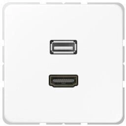 Jung MACD1163WW Multimedia-Anschlusssystem HDMI / USB 2.0 Serie CD alpinwei&szlig;