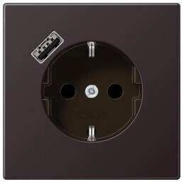 Jung AL1520-18AD SCHUKO®-Steckdose 16 A 250 V ~ mit USB-Ladegerät 1 x Typ A SAFETY+ Serie LS dark AL152018AD
