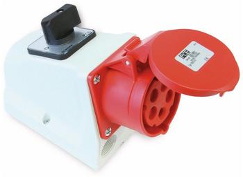 PCE 75915-6 CEE-Wandsteckdose mit Schalter 16A 5p 6h IP44 759156