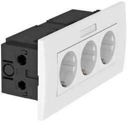 OBO Bettermann 6119433 Steckdoseneinheit Modul 45 3fach 84x185x59mm Polycarbonat reinweiß RAL 9010 SDE-RW D0RW3B OBO Bettermann 6119433 Steckdoseneinheit Modul 45 3fach 84x185x59mm Polycarbonat reinweiß RAL 9010 SDE-RW D0RW3B
