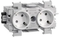 HAGER GS20119016 Steckdose 2-fach 45&deg; Frontrastend verkeh (GS20119016)