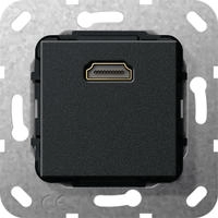 Gira 566910 HDMI Gender Changer Einsatz schwarz matt