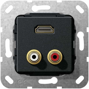 Gira 567410 C-Audio HDMI K-Peitsche Einsatz Schwarz m