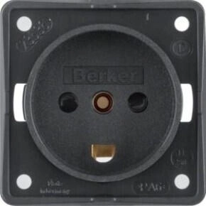 Berker 9627205 Steckdose mit SK mit EBS Dänemark ITG sw