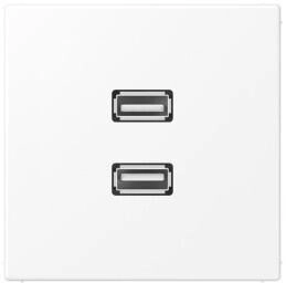 Jung MALS1153WWM Multimedia-Anschlusssystem 2 x USB 2.0 Serie LS schneeweiß matt