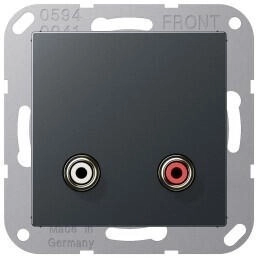 Jung MAA1021ANM Multimedia-Anschlusssystem Cinch Audio Serie A anthrazit matt