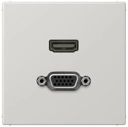Jung MALS1173LG Multimedia-Anschlusssystem HDMI / VGA Serie LS lichtgrau