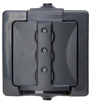 Kopp 955056015 NAUTIC Aufputz-Feuchtraum Schutzkontakt-Steckdose mit Zahlenschloss IP44 Farbe: grau