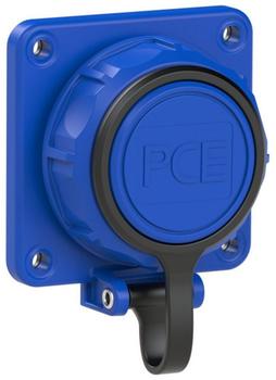 PCE 20351-8b Schutzkontakt-Anbausteckdose 75x75 nat Deckelband IP66/68 (blau) 203518b