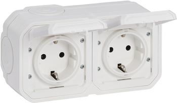 Legrand 069772L Plexo New FRAP 2fach vorverdrahtete SSDO horizontal SL EB IP44 IK08 Ultraweiß 1