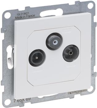 Legrand 765169 SEANO Enddose TV-R-SAT f&uuml;r HD-TV in der Farbausf&uuml;hrung Ultrawei&szlig; 1