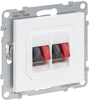 Legrand 765177 SEANO Lautsprecher-Anschluss 2-fach mit Federklemmen (Rot/Schwarz) UW 1