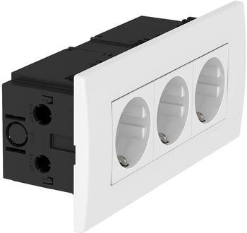 OBO Bettermann 6119414 Steckdoseneinheit Modul 45 3fach 84x185x59mm Polycarbonat reinweiß RAL 9010 SDE-RW D0RW3 OBO Bettermann 6119414 Steckdoseneinheit Modul 45 3fach 84x185x59mm Polycarbonat reinweiß RAL 9010 SDE-RW D0RW3