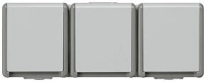 Siemens 5UB4732 DELTA fläche IP44 AP SCHUKO-Steckdose 3-fach waagrecht mit erh. Berührungsschutz