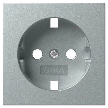Gira 492026 Abdeckung für Schuko Steckdose alu
