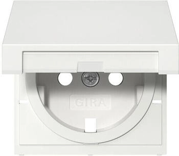Gira 494203 Abdeckung für SCHUKO-Steckdose 16 A 250 V~ mit Klappdeckel und Shutter System 55 Reinweiß glänzend