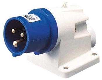 Gewiss GW60404 Niederspannungs-Schraubverdrahtung 90 Grad gewinkelte Aufputzdose IP44 2P+E polig 200V-250V 16 A 50 Hz/60 Hz blau