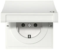 Gira Schuko-steckd. Kd Fl&auml;chenschalter Reinwei&szlig; [445470], 4454 70